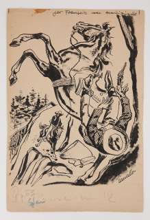 Canale Antonio Illustration... | CANALE Antonio Illustration sur le thème du western Encre... | Vermot et Associés