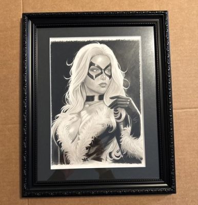 Black Cat Original Art Sketch Framed Signed | eBay US