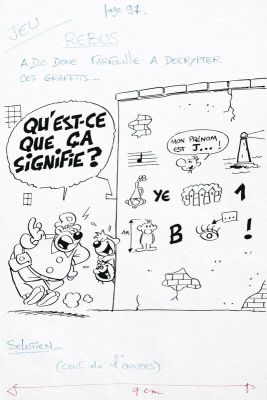 Michel Motti, José Cabrero Arnal (Concept) | 1980’S - Pif et Hercule : Aide donc Farfouille à décrypter ces graffittis | 2DGalleries