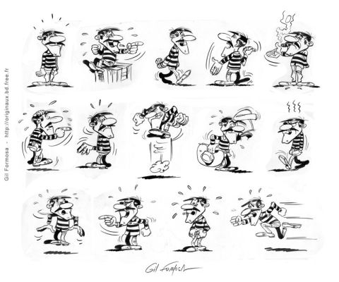 Gil Formosa, Morris (Concept), René Goscinny (Concept) | LUCKY LUKE -Dalton Model sheet | 2DGalleries