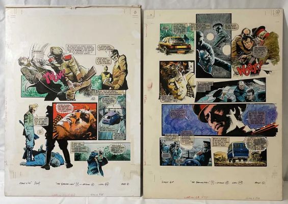Lot 395 - THE SIX MILLION DOLLAR MAN - 2 original comic art pages from LOOK-IN MAGAZINE #24 (June 1976) | Excalibur Auctions