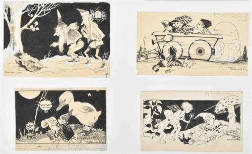 LAER, ENNI VAN (PSEUDONYM NORA SCHNITZLER, 1901-1983). 20 CHILDREN’S BOOK ILLUSTRATIONS | Zwiggelaar Auctions