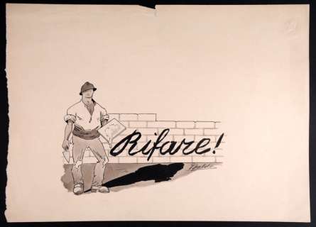 Gino Baldo - "Rifare!" Illustrazione Originale (Master Of Drawing) | Catawiki