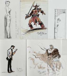 Bondi/Lemordan/Maret/Charlet/Ryser/Ensemble de 5 dessins… | Dagoty