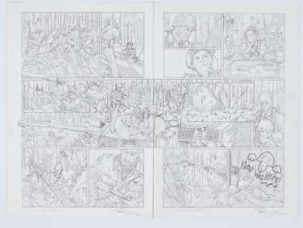 Sgt Rock: The Lost Battalion: two original artwork pages (centre page… | Comic Book Auctions ltd