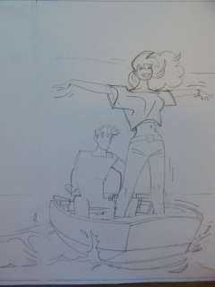 Kuijpers, Henk  - Originele schets - Franka - Het Zwaard van Iskander (p.2) - Ruimte.... Meeuwen..... - (2006) | Catawiki