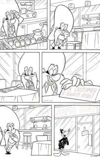 Loony Tunes - Sam’s Coffee - Original Production Page #3 - Blasi - Art original - (1990) | Catawiki