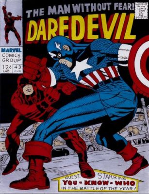 DAREDEVIL # 43 COVER RECREATION ORIGINAL COMIC COLOR ART ON CARD STOCK | eBay US (Buy It Now)