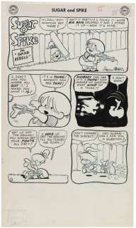 SUGAR AND SPIKE #16 COMIC BOOK COMPLETE STORY ORIGINAL ART BY SHELDON MAYER. | Hake’s
