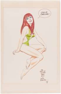 MARY JANE WATSON COLOR ORIGINAL ART SPECIALTY PIECE BY JOHN ROMITA SR.