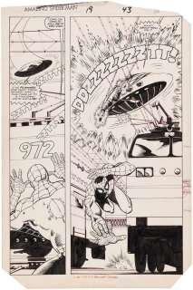 AMAZING SPIDER-MAN ANNUAL #19 ORIGINAL ART PAGE BY MARY WILSHIRE.