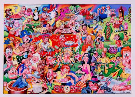 Jay Lynch - Huge Classic ‘Wacky Packages‘ Poster Painting with Over 50 Classic Products Featured!
