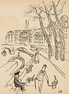 LUDWIG BEMELMANS (1898-1962) Along the Riverbank. [NEW YORKER] | Swann Galleries