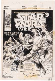 STAR WARS WEEKLY #15 COMIC BOOK COVER ORIGINAL ART BY JEFF ACLIN. | Hake’s