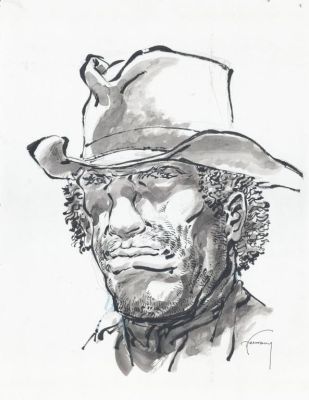Lot 607 - Hermann. Illustration originale Red Dust | BDEnchères