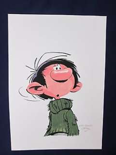 Frisano, Thomas - Dessin original (aquarelle & gouache) - Gaston - Hommage Ã  Franquin | Catawiki