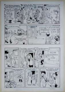 Bosschaert, Jan  - Originele pagina (p.1) - De geverniste vernepelingskes  - Gag ’Caroline Gennez / Filip De Winter’ | Catawiki