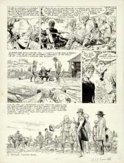 Hermann | HUPPEN COMANCHE. TOME 7. LE DOIGT DU DIABLE. Encre de Chine pour | Coutau Bégarie