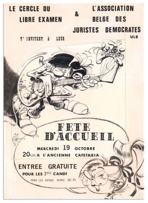 Franquin André Franquin Illustration... | Franquin ANDRÉ FRANQUIN Illustration originale réalisée... | Daniel Maghen Enchères