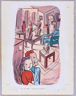 Clerc, Serge (Né... | Lot 146 - CLERC, Serge (né en 1957) Un après-midi à Drouot, page... | Coutau Bégarie