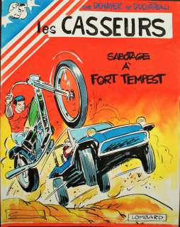Denayer | DENAYER - LES CASSEURS, SABOTAGE A FORT TEMPEST, CROQUIS COUV - DESSIN COUV ORIGINALE COULEUR - L 11 H 15,5 | The Skull
