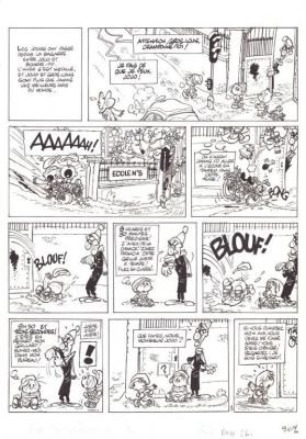 Lot 607 - Geerts. Planche originale Jojo | BDEnchères