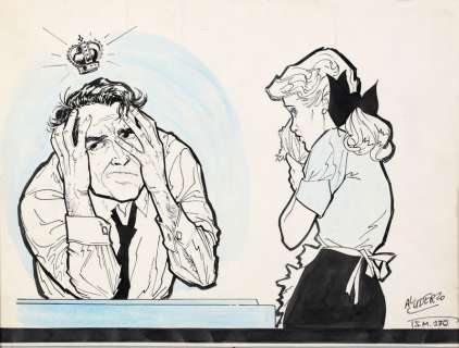 Uderzo | Sa majesté mon mari, illustration n°170 Ã  l’enc… | Banque Dessinée