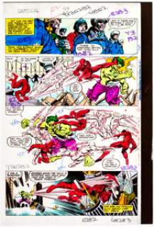 Glynis Oliver (as Glynis Wein) - Daredevil #163 Story Page 16 Production Color Guide (Marvel, 1980).