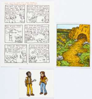 Jeffrey Brown - Lucy and Andy Neanderthal Assorted Original Art Group of 3 (Yearling; Illustrated edition, c. 2014).... (Total: 3 Original Art)