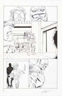 Rob Liefeld, Marat Mychaels, and Adelso Corona - #5 Story Page 12 Original Art (DC, 2012).