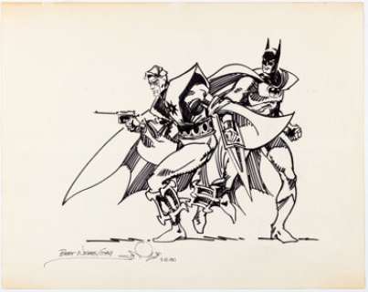 Walt Simonson - Batman and Manhunter Illustration Original Art (1980).... | Heritage