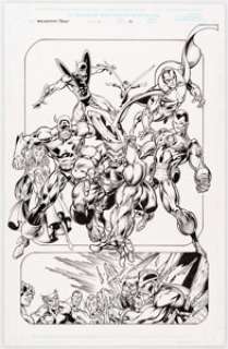 Mark Bagley and Greg Adams - #1 Story Page 10 Original Art (Marvel, 2000).