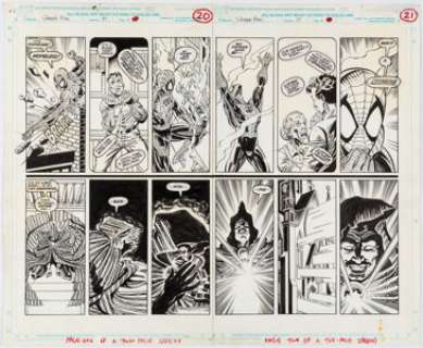 Tom Lyle and Al Milgrom - Spider-Man #37 Double Page Spread 16-17 Original Art (Marvel, 1993)....