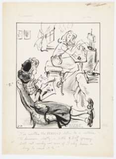 George Clark - The Neighbors Daily Comics Panel Original Art dated 6-10-44 (News Syndicate Co., Inc., 1944)....