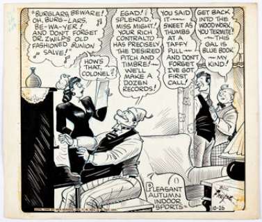 Freyse, Bill - Bill Freyse Our Boarding House with Major Hoople Daily Single-Panel Comic Strip Original Art dated 10-26-46 (NEA S...