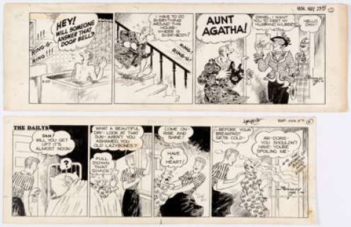Link, Stanley | Stanley Link The Dailys Daily Comic Strip Original Art Group of 2 (Chicago Tribune, 1949-50). ... (Total: 2 Items) | Heritage