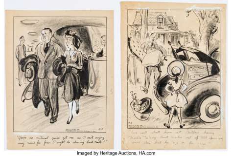 Clarke, George - George Clarke The Neighbors Daily Comic Strip Original Art Group of 2 (News Syndicate, 1941).... (Total: 2 Original Art)