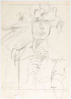 Peak, Robert | Robert Peak - Lady with Rose Sketch Original Art (undated).... | Heritage