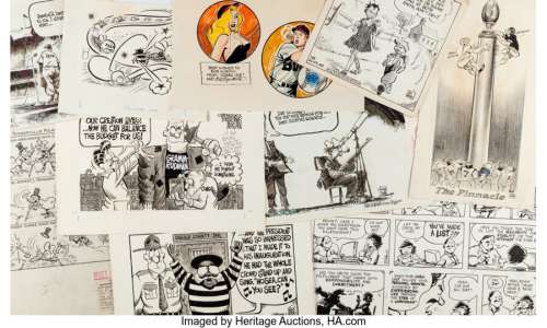 Dodd, Ed - Ed Dodd and Others - Comic Strips and Editorial Cartoons Original Art Group of 10 (c. 1940-1980s).... (Total: 10 Original Art)
