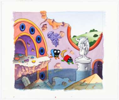 Woodring, Jim | Jim Woodring Pupshaw and Pushpaw Hardcover Story Page 19 Illustration Original Art (Presspop, 2004). ... | Heritage