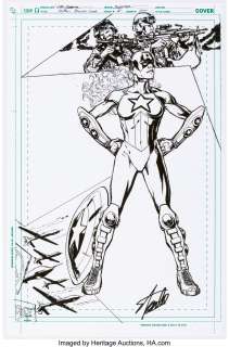 Jimenez, Phil - Phil Jimenez Captain America Corps #4 Cover Original Art (Marvel, 2011)....