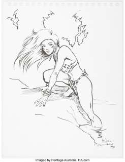Robertson, Darick - Darick Robertson, Robb Phipps, and others - Jungle Girl Illustrations Original Art Group of 4 (1998-2003).... (Total: 4 Original Art)