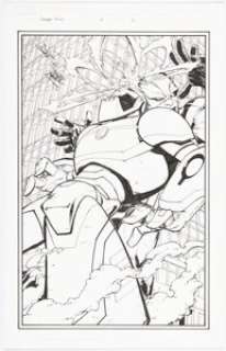 Wegener, Scott - Scott Wegener and Patrick Scherberger Avengers: Earth‘s Mightiest Heroes #4 Splash Page 16 Original Art (Marvel, 2...