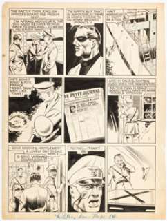 McWilliams, Al - Al McWilliams Military Comics #6 Monsieur X Story Page 9 Original Art (Quality Comics, 1942)....
