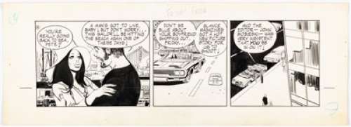 Longaron, Jorge - Jorge Longaron Friday Foster Daily Comic Strip Original Art dated 9-4-73 (Chicago Tribune, 1973). ...