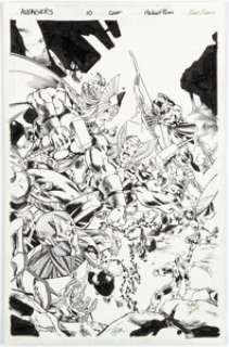 Ryan, Michael - Michael Ryan and Richard Bennett Avengers #10 Cover Original Art (Marvel, 1997)....