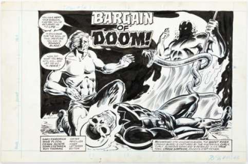 Severin, Marie | Marie Severin (attributed) and Al Milgrom Titans #32 Ghost Rider Splash Page 1 Original Art (Marvel UK, 1976).... | Heritage