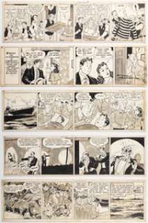 Leonard, Lank - Lank Leonard Mickey Finn Daily Comic Strip Original Art Group of 5(McNaught Syndicate, c. 1930s) ... (Total: 5 Original Art)