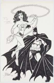 Pérez , George | George Pérez - Wonder Woman and Batman Illustration Original Art (2003).... | Heritage