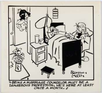 Keller, Reamer - Reamer Keller - Single Panel Gag Cartoon Illustration Original Art (undated)....